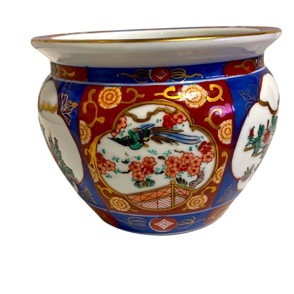 Gold Imari Accents Vtg Gold Imari Handpainted Vase Poshmark